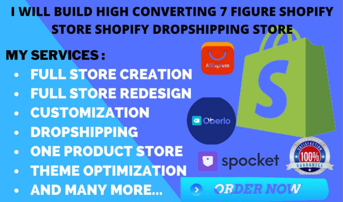 Gig Preview - Set up high profitable shopify store dropshipping store