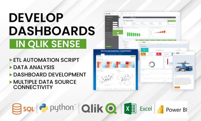 Gig Preview - Teach and build dashboard for you on qlikview, qliksense and powerbi