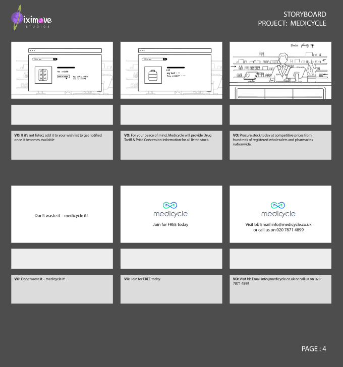 Gig Preview - Draw storyboard for your movie and commercial