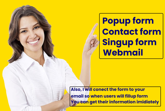 Gig Preview - Create a popup form, contact form, signup form