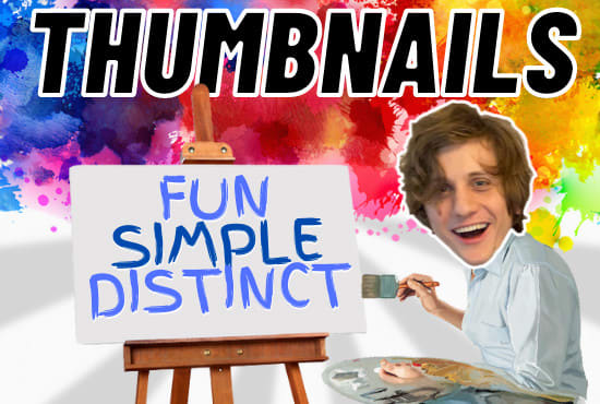 Gig Preview - Create fun, simple, distinct youtube thumbnails