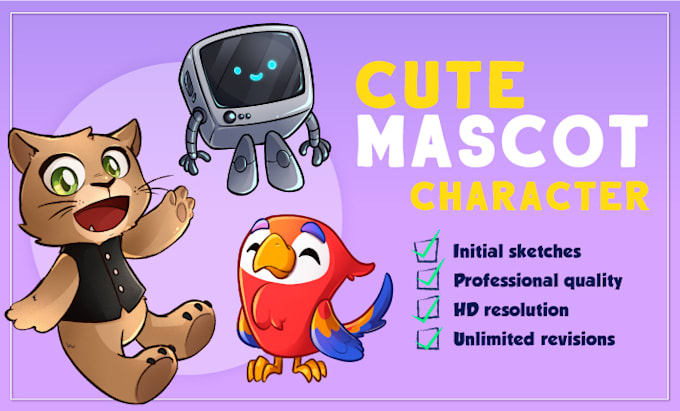 Gig Preview - Draw a cute cartoon mascot character design