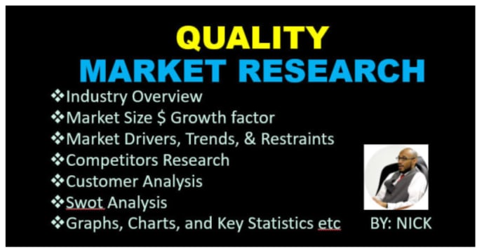 Gig Preview - Do high quality market research, competitors analysis and swot analysis