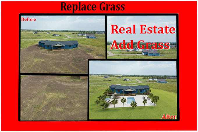 Gig Preview - Do replace grass, enhance real estate photos professionally