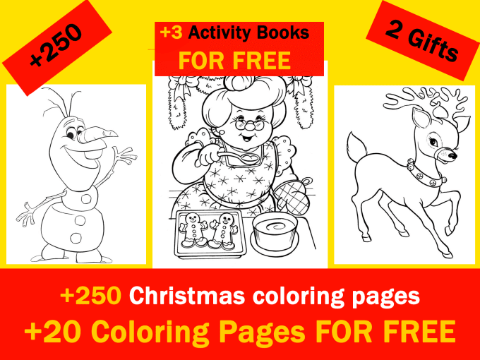 Gig Preview - Send 250 christmas coloring pages