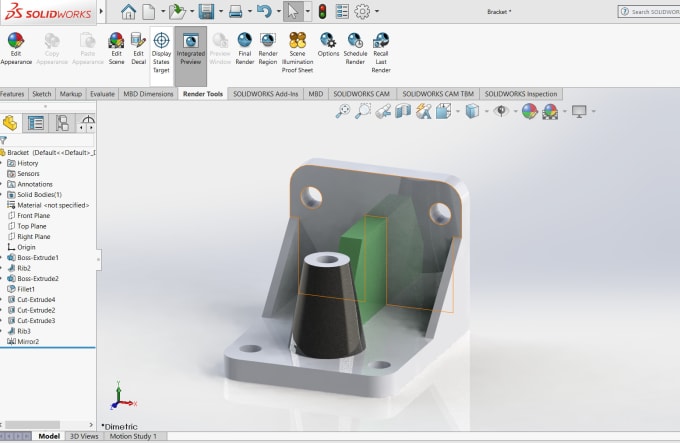 Gig Preview - Design stl, 3d, 2d, dwg, sldprt, step products with solidworks