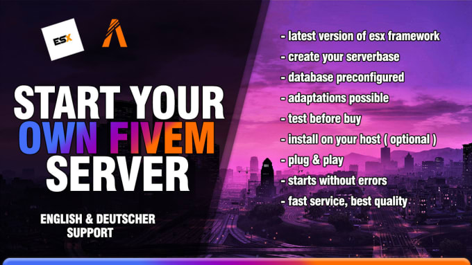 Bestseller - create a full fivem rp server base complete preconfigured