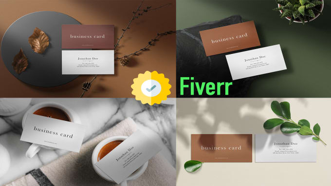 Gig Preview - Design business card and do 5 realistic mockups