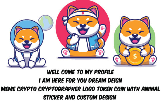 Bestseller - design meme crypto logo token coin sticker with animal