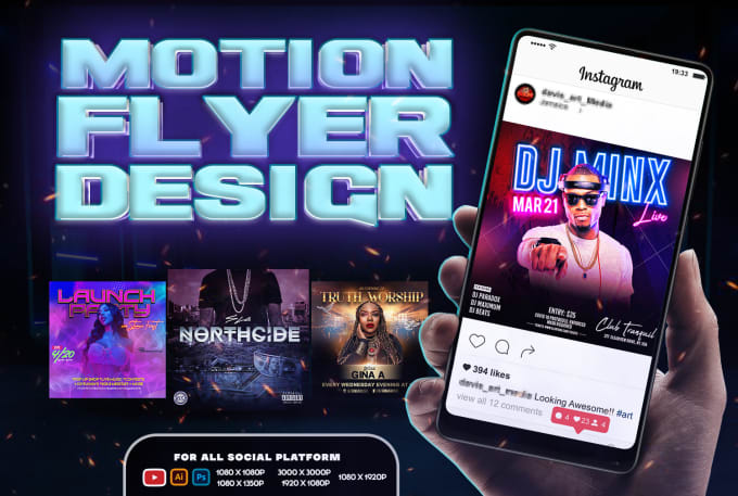 Bestseller - create motion flyers for any events and music covers