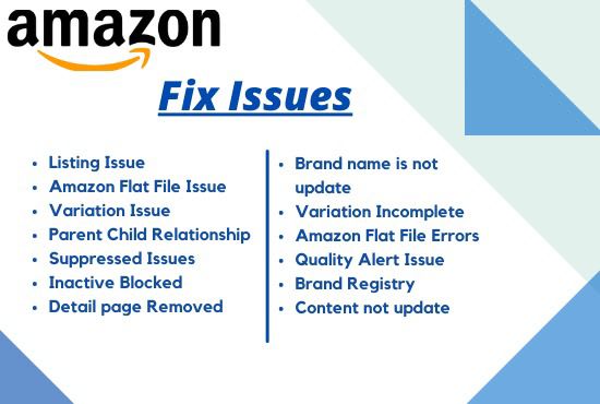 Gig Preview - Resolve and fix your amazon product listing variation issues