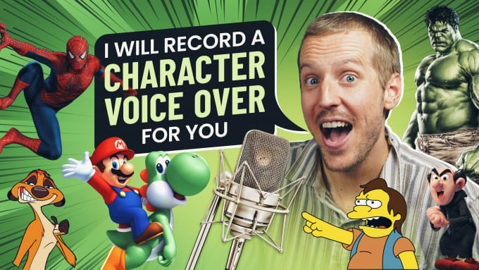 Gig Preview - Record a character voice over for video games and animation