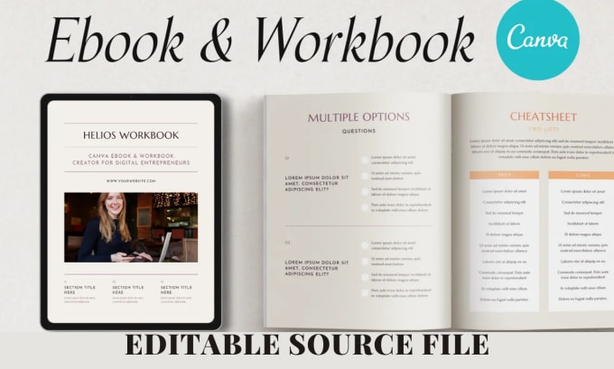 Bestseller - design pdfs ebooks, workbooks, lead magnets in canva