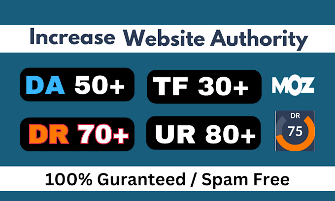 Gig Preview - Increase domain authority moz da and domain rating DR ahrefs