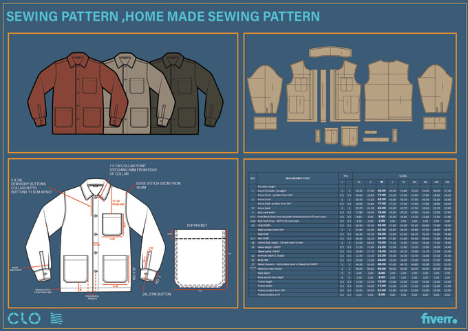 Gig Preview - Make clothes patterns and grading by gerber software