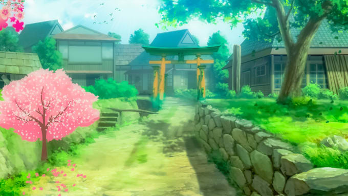 Gig Preview - Draw anime background, illustration, game , 2d art, visual novel