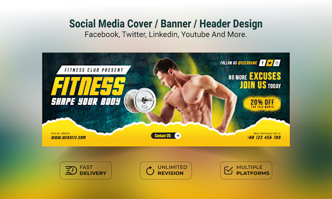 Gig Preview - Design facebook cover banner, linkedin cover, twitter header