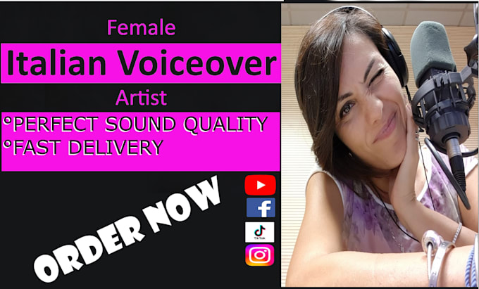 Bestseller - record a professional italian female voice over in 24h