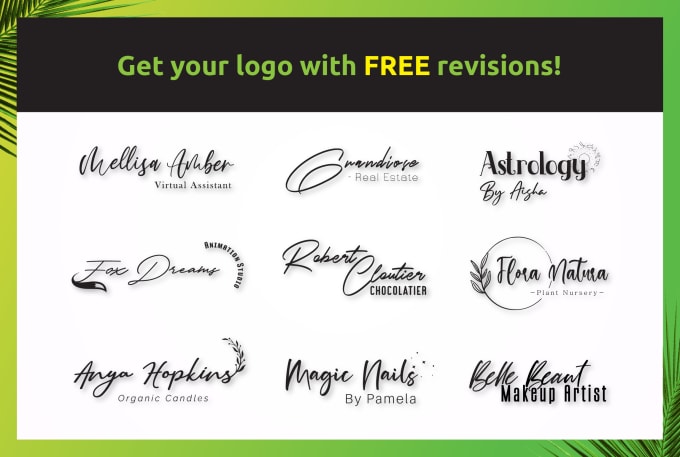 Gig Preview - Design a unique signature, cursive logo