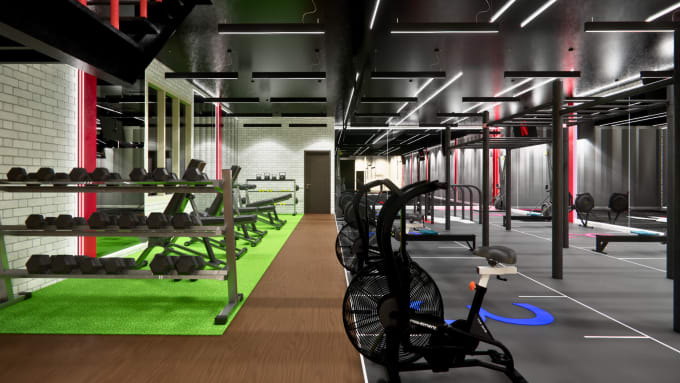 Gig Preview - Create 3d gym interior design