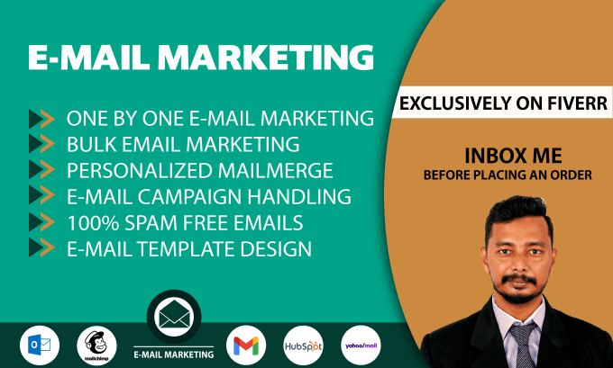 Gig Preview - Send bulk email blast, email campaign, 1by1 email marketing