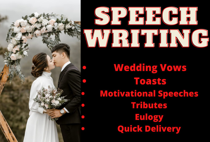 Gig Preview - Write your wedding vows, wedding toast, all speeches