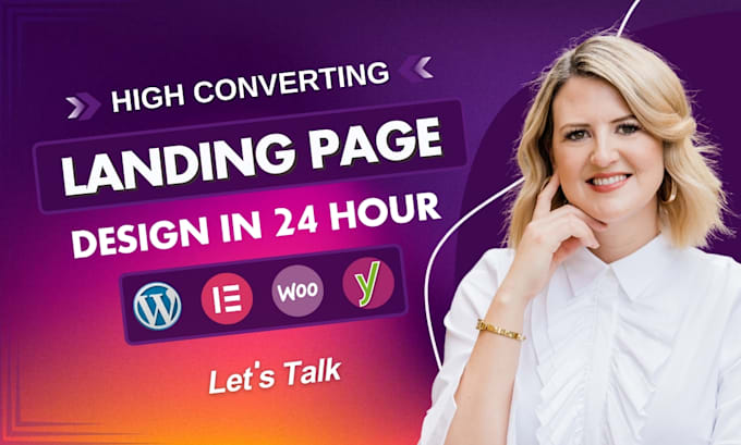 Gig Preview - Design a responsive wordpress landing page or elementor landing page design