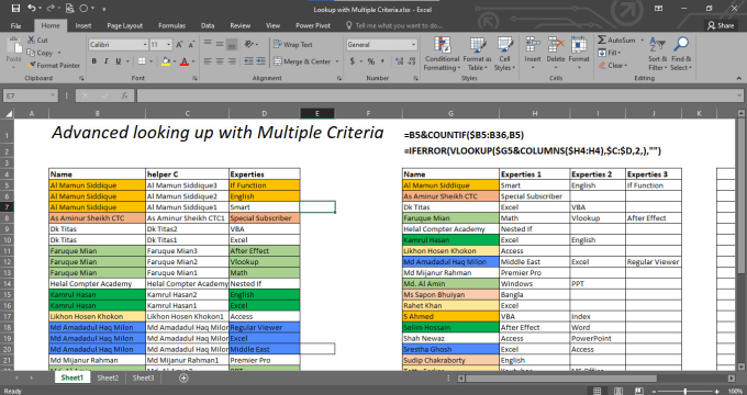 Gig Preview - Fix your excel spreadsheets with formulas and commands