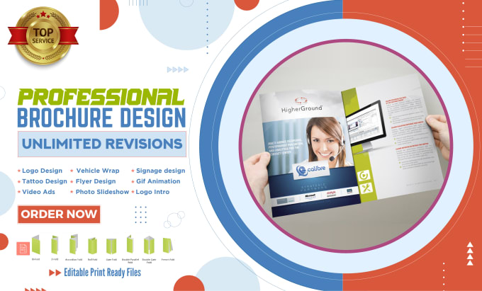 Gig Preview - Create stunning brochure food flyer attractive promotional flyer