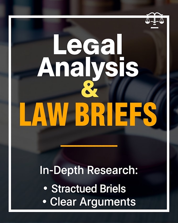 Gig Preview - Do expert legal analysis and professional law briefs