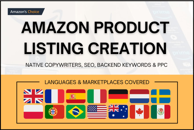 Gig Preview - Create SEO optimised amazon product listings with in depth research