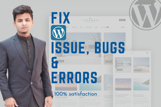 Gig Preview - Fix wordpress issues, wordpress bugs, wordpress errors, malware