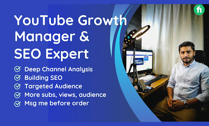 Gig Preview - Be your youtube channel manager and video SEO specialist