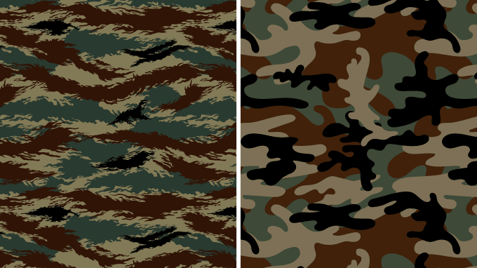 Gig Preview - Do vector seamless camouflage pattern