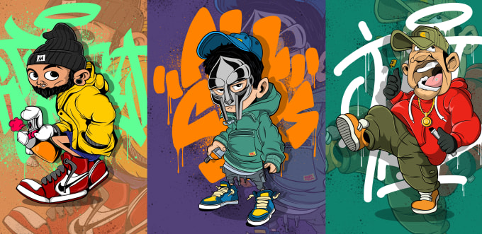 Gig Preview - Design a badass character illustration graffiti style