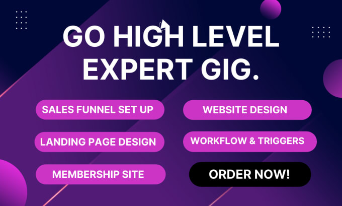 Gig Preview - Design your go high level sales funnel or go high level website or landing page