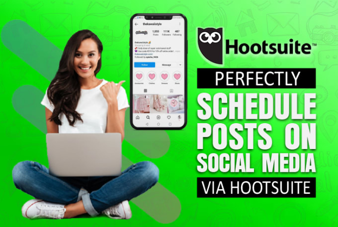 Gig Preview - Schedule post on social media via hootsuite