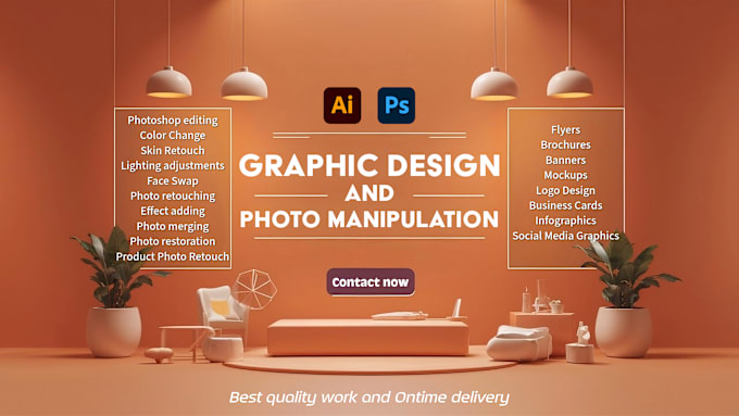 Bestseller - provide any graphic design services using adobe photoshop