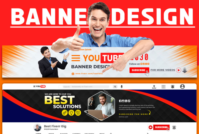 Gig Preview - Design youtube channel banner art design