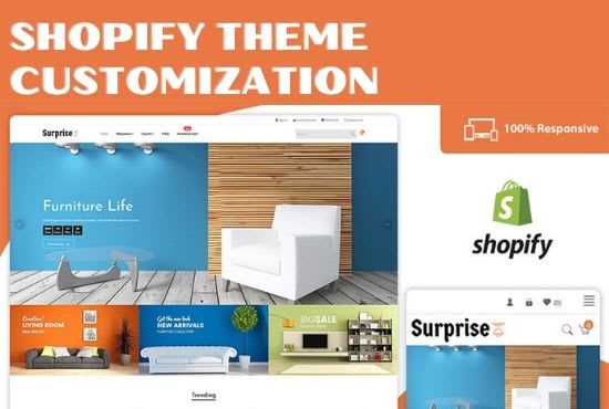 Gig Preview - Do shopify theme customization,for shopify website