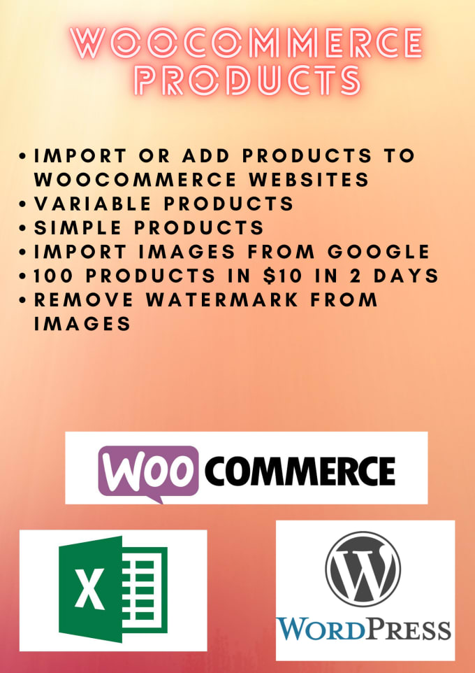 Gig Preview - Add or import products to woocommerce from other websites