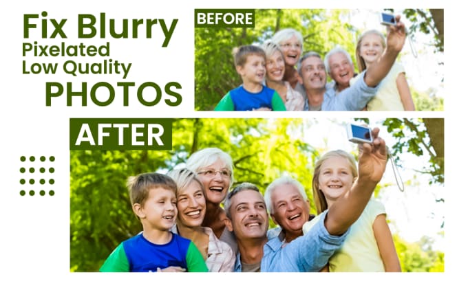 Gig Preview - Fix and restore blur,pixelated or low quality photos