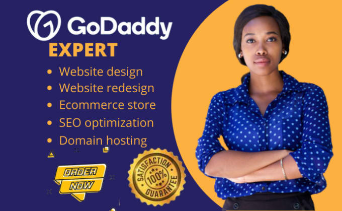 Gig Preview - Godaddy website design godaddy website redesign godaddy website design