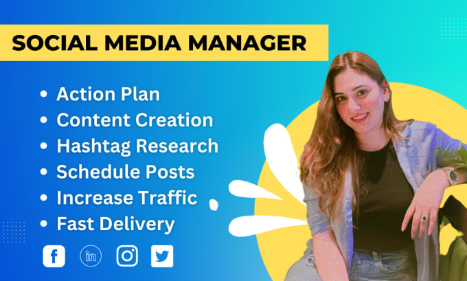 Gig Preview - Be your social media manager and content creator