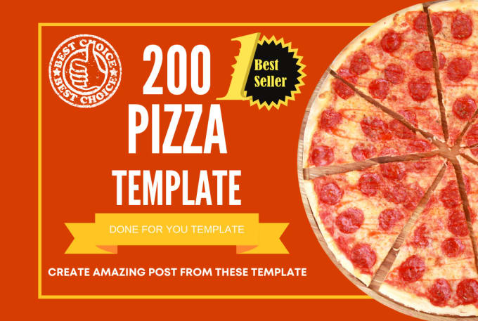 Gig Preview - Give you 200 pizza templates for instagram and facebook