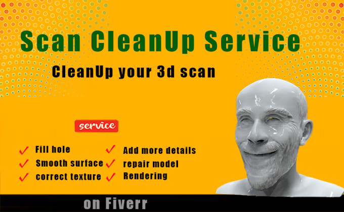 Gig Preview - Clean up 3d scan stl for 3d printing