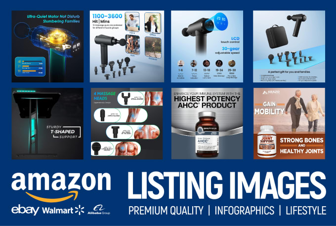 Gig Preview - Design amazon infographic lifestyle, amazon listing pictures