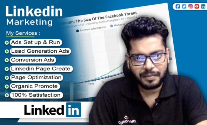 Gig Preview - Set up linkedin ads campaign, manage and optimize