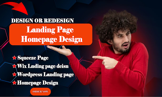 Gig Preview - Design squeeze page,wix landing page and homepage design