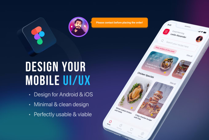 Gig Preview - Create perfect UI UX for mobile app design